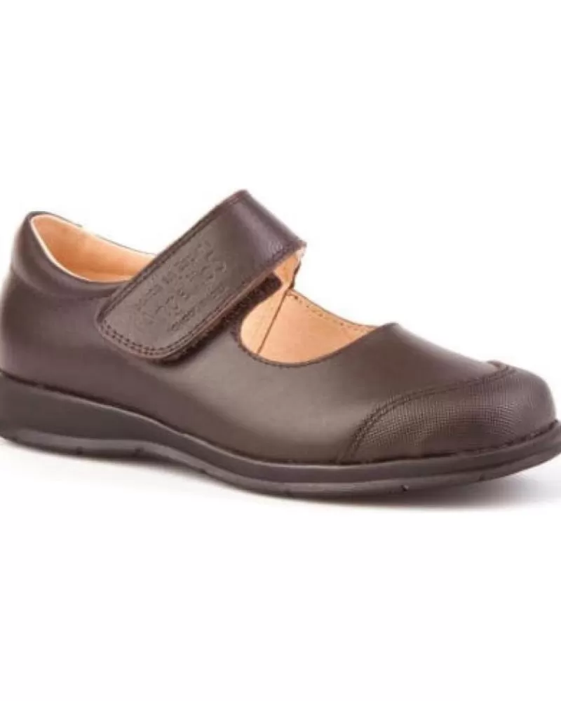 Girl ANGELITOS Flat Shoes-Girl Flat Shoes Bailarinas 463 Marron