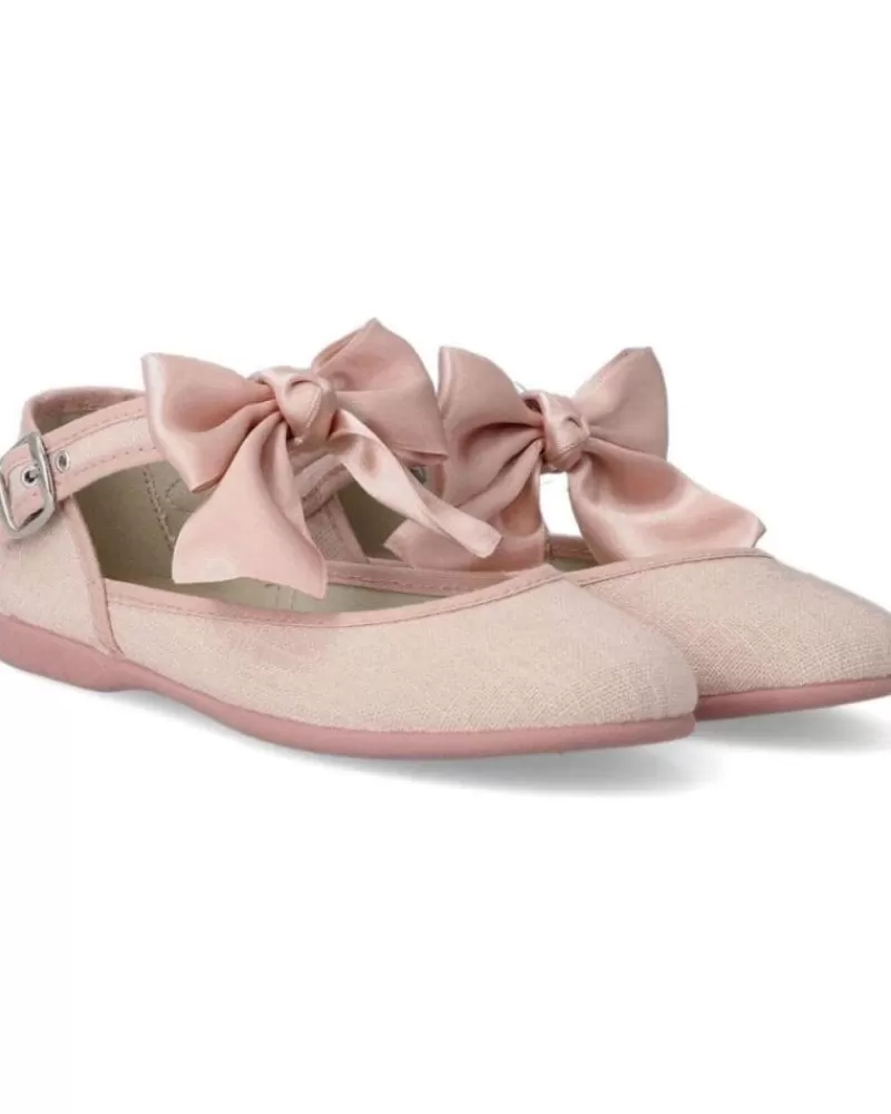 Girl BATILAS Flat Shoes-Girl Flat Shoes Merceditas Y Bailarinas Rosa
