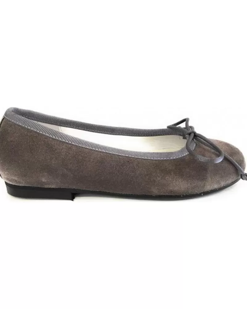 Girl CRIOS Flat Shoes-Girl Flat Shoes 49-166 Bailarina Serraje Gris