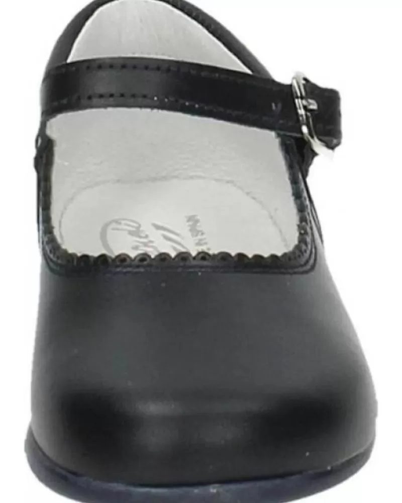 Girl OTRAS MARCAS Flat Shoes-Girl Flat Shoes Bambinelli 457 Merceditas Piel Con Hebilla Azul