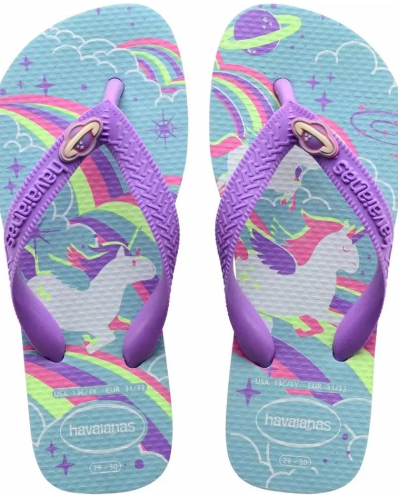 Girl HAVAIANAS Flip Flops-Girl Flip Flops Kids Fantasy Violeta