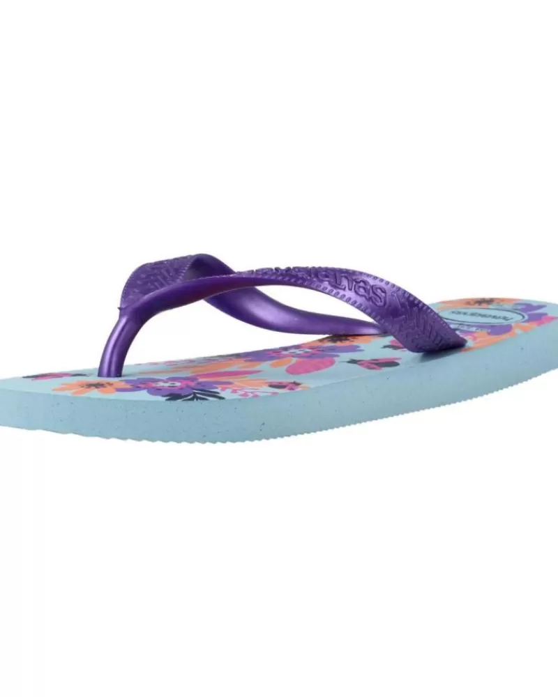 Girl HAVAIANAS Flip Flops-Girl Flip Flops Kids Flores Fc Violeta