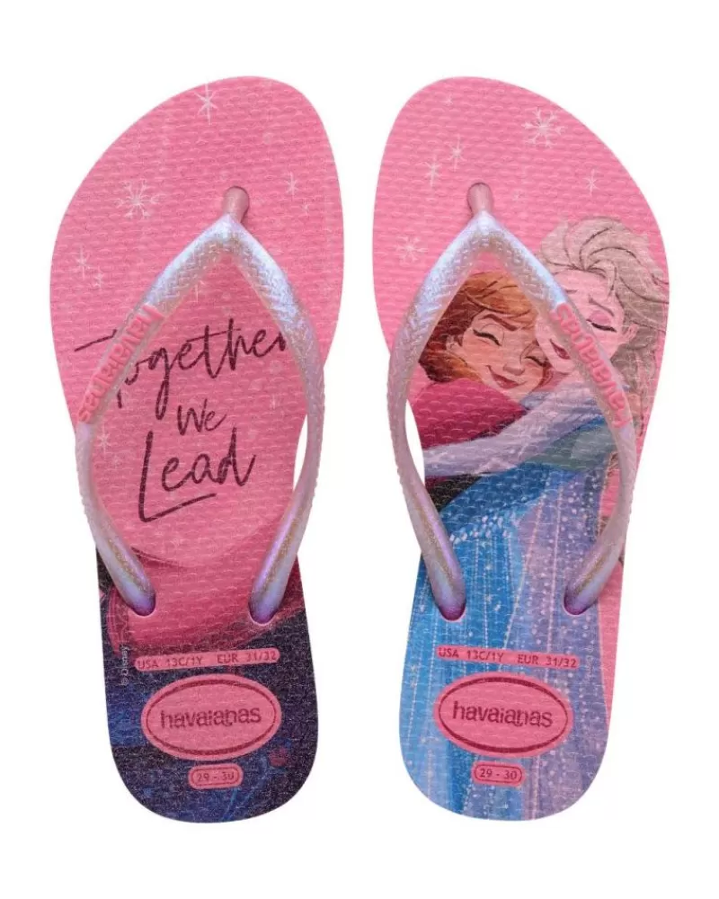 Girl HAVAIANAS Flip Flops-Girl Flip Flops Kids Slim Princess Rosa