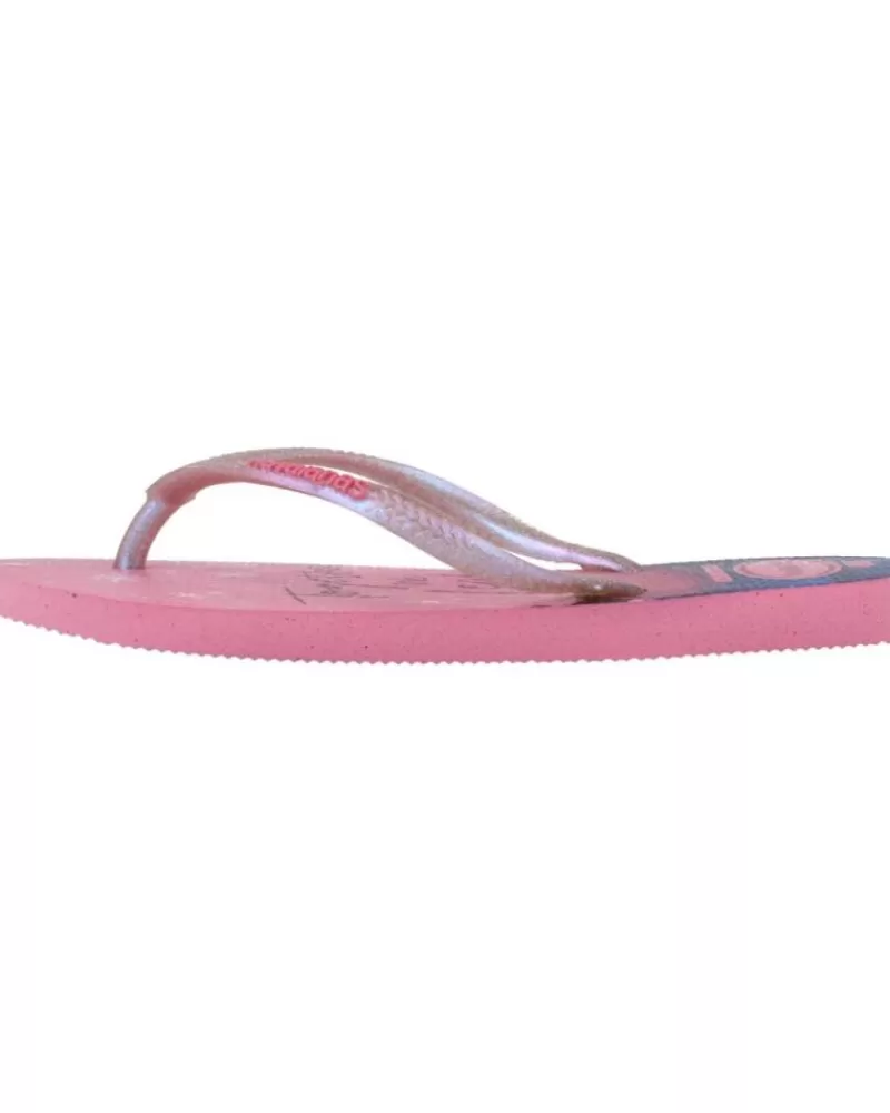 Girl HAVAIANAS Flip Flops-Girl Flip Flops Kids Slim Princess Rosa
