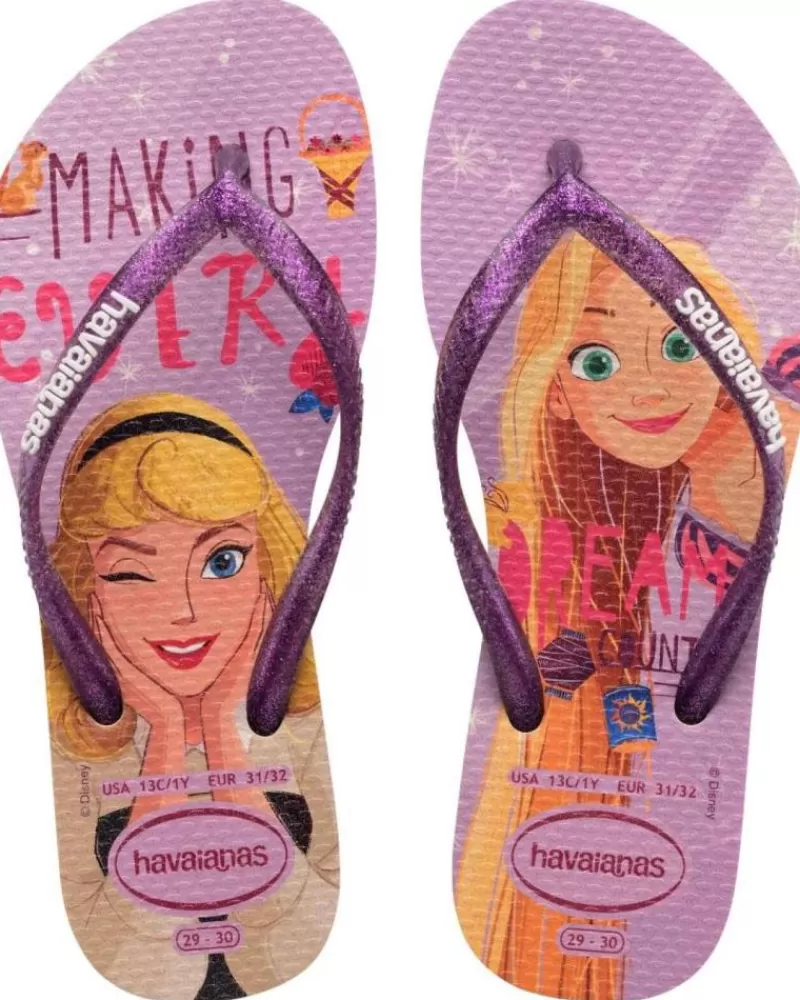 Girl HAVAIANAS Flip Flops-Girl Flip Flops Kids Slim Princess Violeta