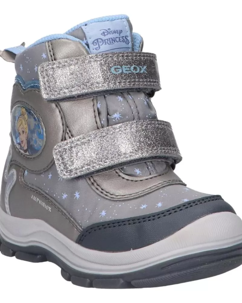 Girl GEOX Mid Boots-Girl B163Wb 054Fu B Flanfil Girl B Abx C1009 Dk Silver