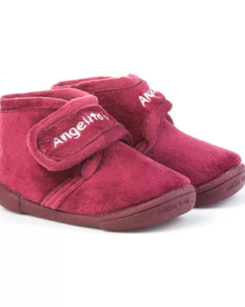 Girl ANGELITOS House Slipers-Girl House Slipers Pantufla Infantil 130 Burdeos