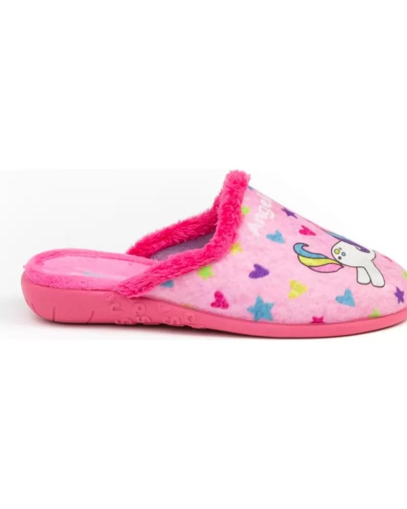 Girl ANGELITOS House Slipers-Girl House Slipers Pantufla Unicornio 134 Rosa