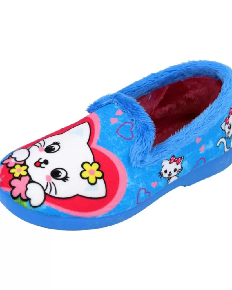 Girl BUBBLE BOBBLE House Slipers-Girl House Slipers 12400 Zapatillas De Casa Nina Azul