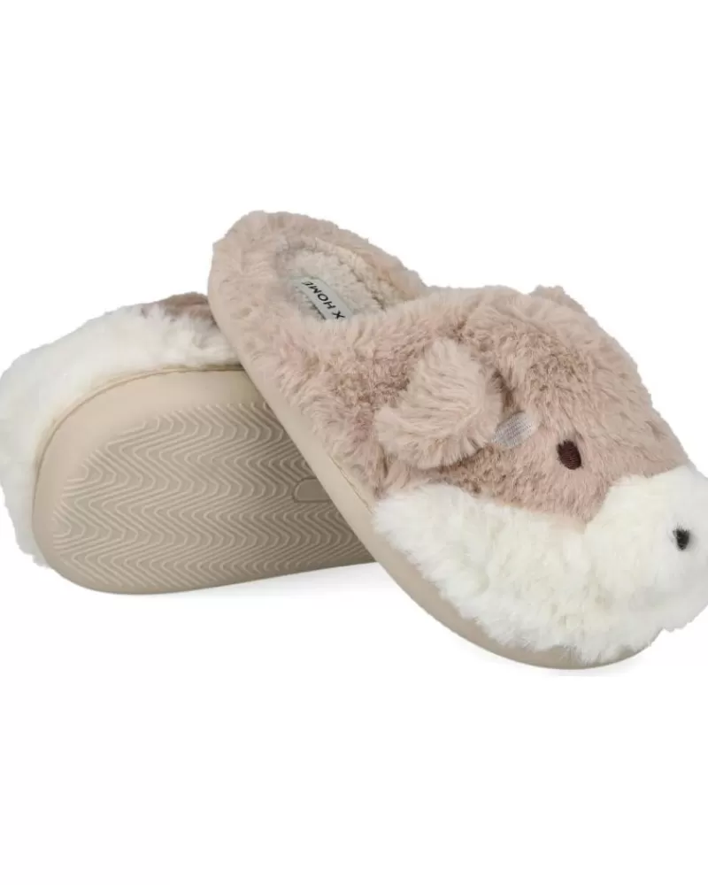 Girl L&R SHOES House Slipers-Girl House Slipers L&R Shoes Lr Shoes Mb8742 Zapatillas Casa Ninos Beige