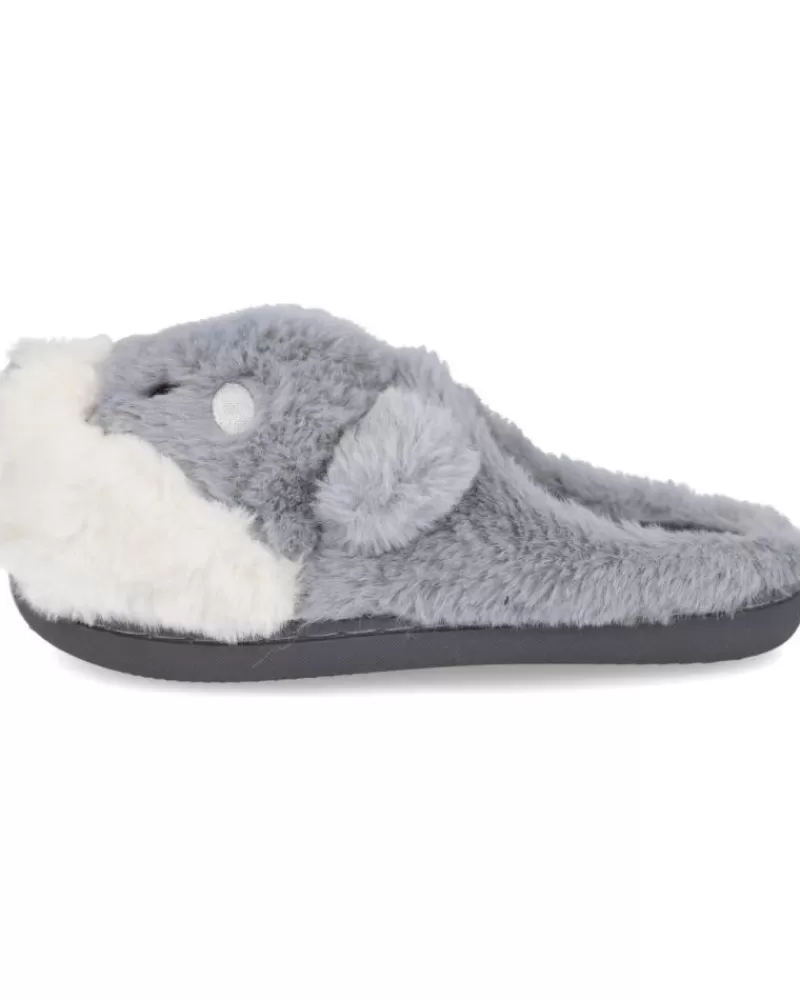 Girl L&R SHOES House Slipers-Girl House Slipers L&R Shoes Lr Shoes Mb8742 Zapatillas Casa Ninos Gris