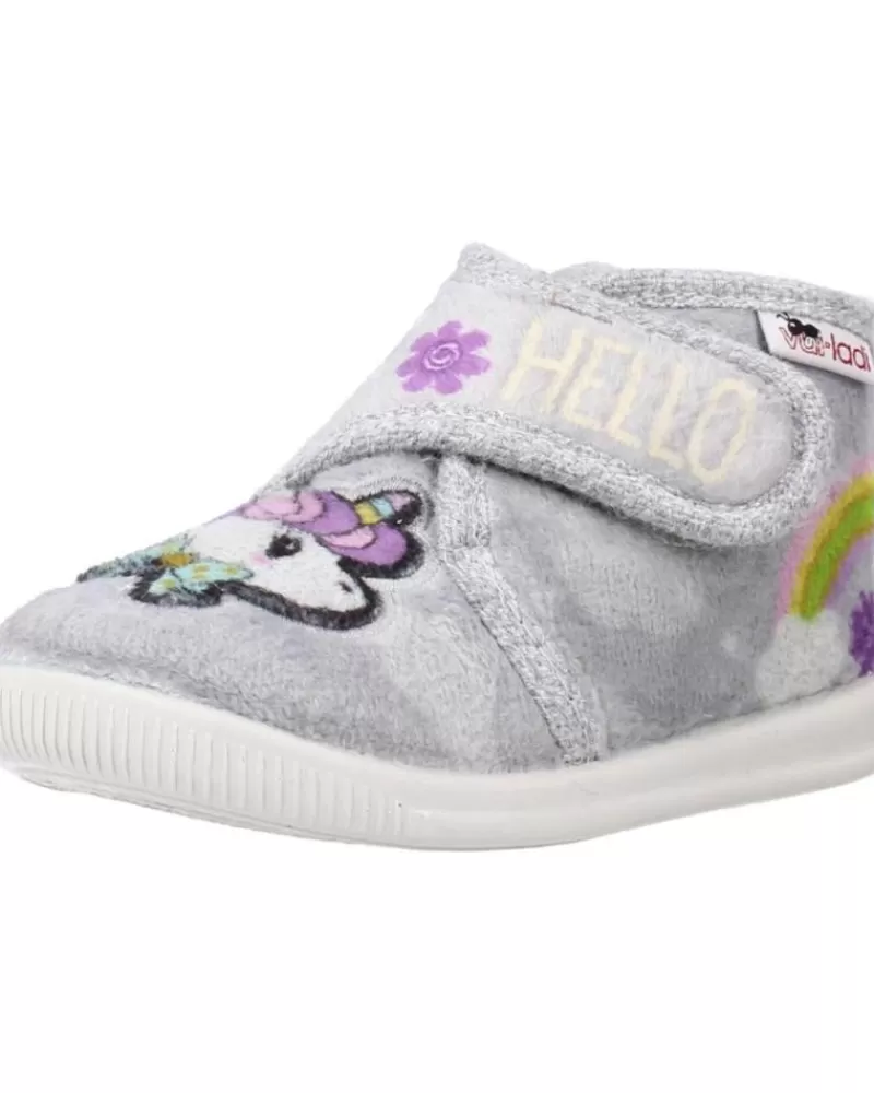 Girl VUL-LADI House Slipers-Girl House Slipers 3116 140 Gris