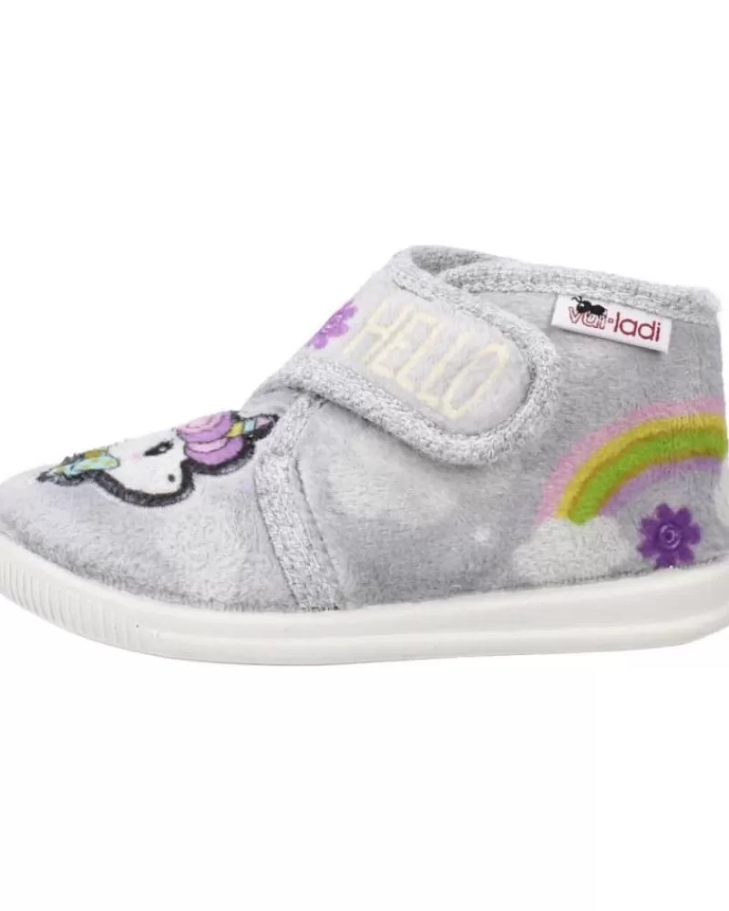 Girl VUL-LADI House Slipers-Girl House Slipers 3116 140 Gris