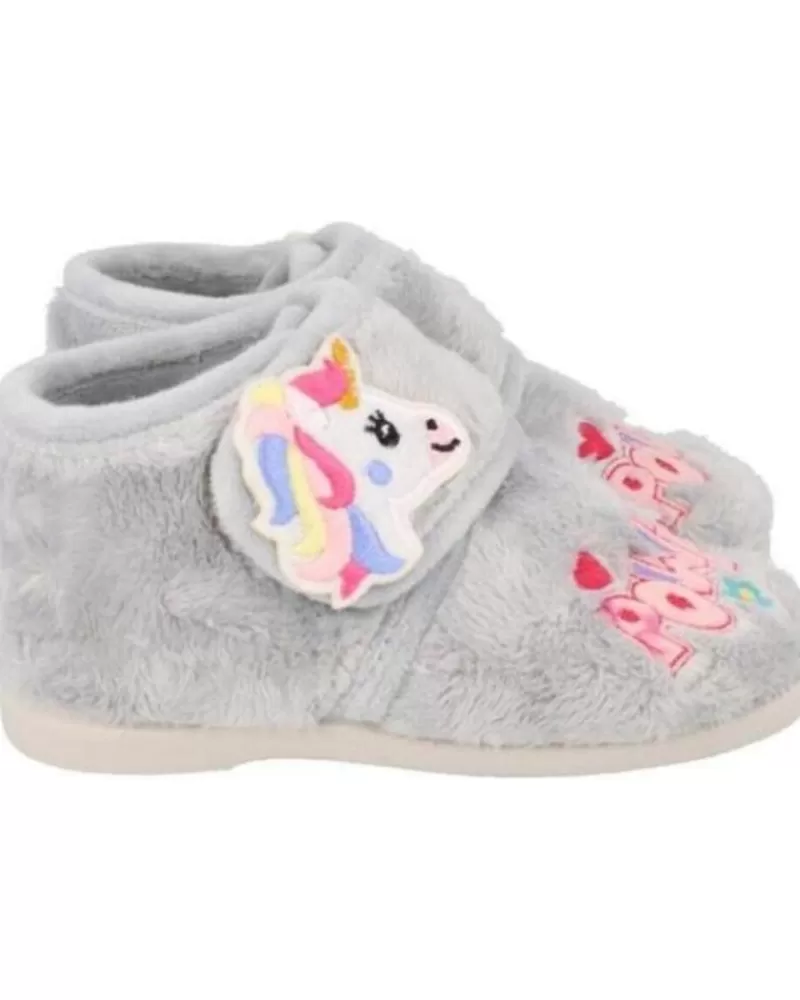 Girl VUL-LADI House Slipers-Girl House Slipers Zapatillas De Casa Vul Ladi Gris