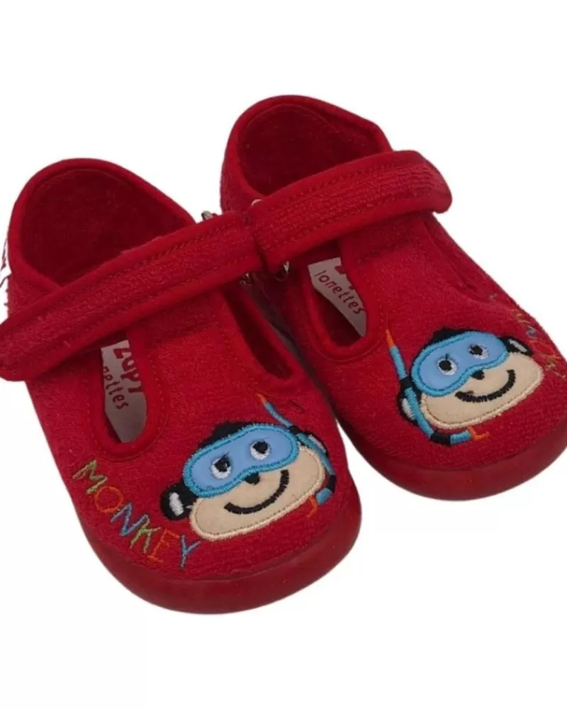 Girl ZAPY House Slipers-Girl House Slipers Zapatillas De Casa Rojo
