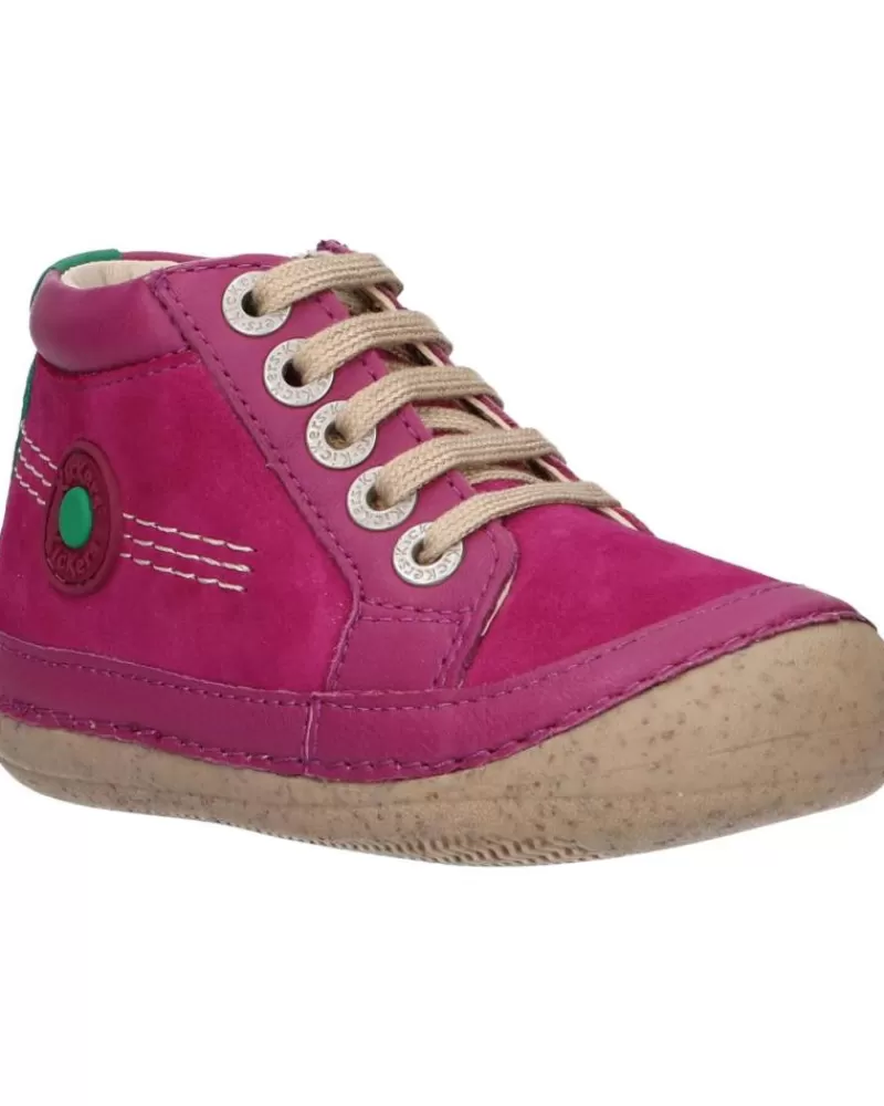 Girl KICKERS Shoes-Girl 928062-10 Sonistreet Goat Sued 181 Prune
