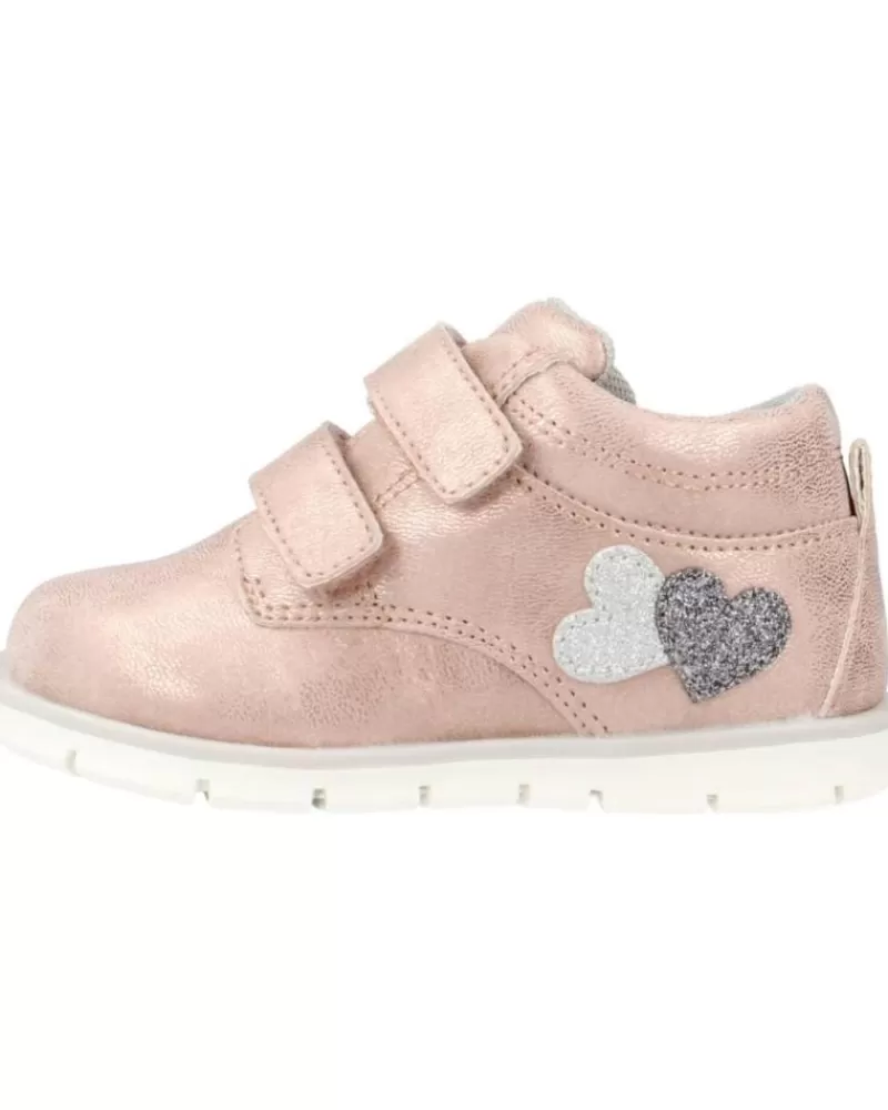 Girl CHICCO Shoes-Girl Mid Boots Casual Forrisa Nina Rosa 70024 Rosa Empolvado