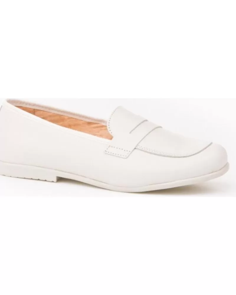 Girl ANGELITOS Moccasins-Girl Mocasines Mocasin Piel 390 Beige