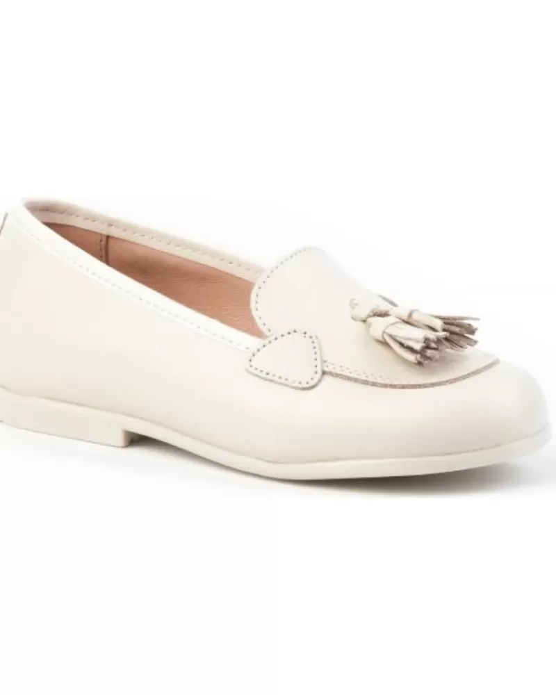 Girl ANGELITOS Moccasins-Girl Mocasines Mocasin Piel 391 Beige