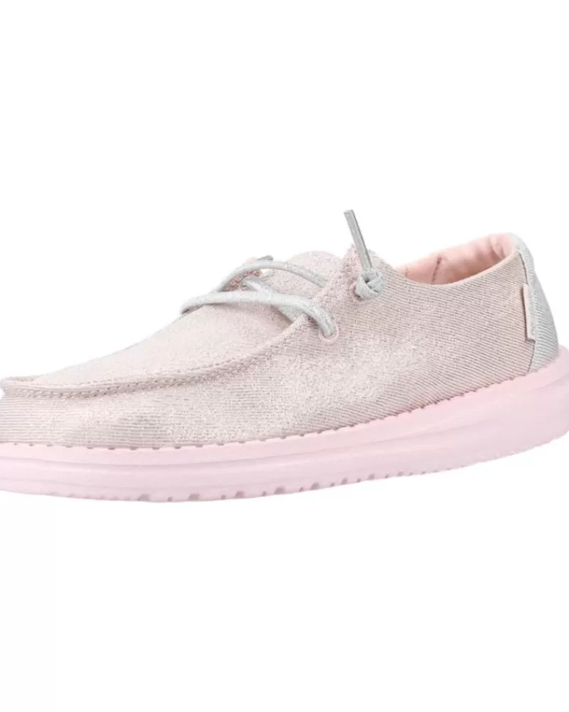 Girl HEY DUDE Moccasins-Girl Mocasines Wendy Youth Rosa