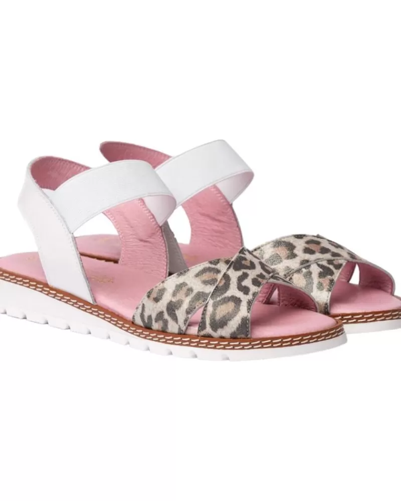 Girl ANGELITOS Sandals-Girl Sandals Sandalia H Ang626 Leopardo