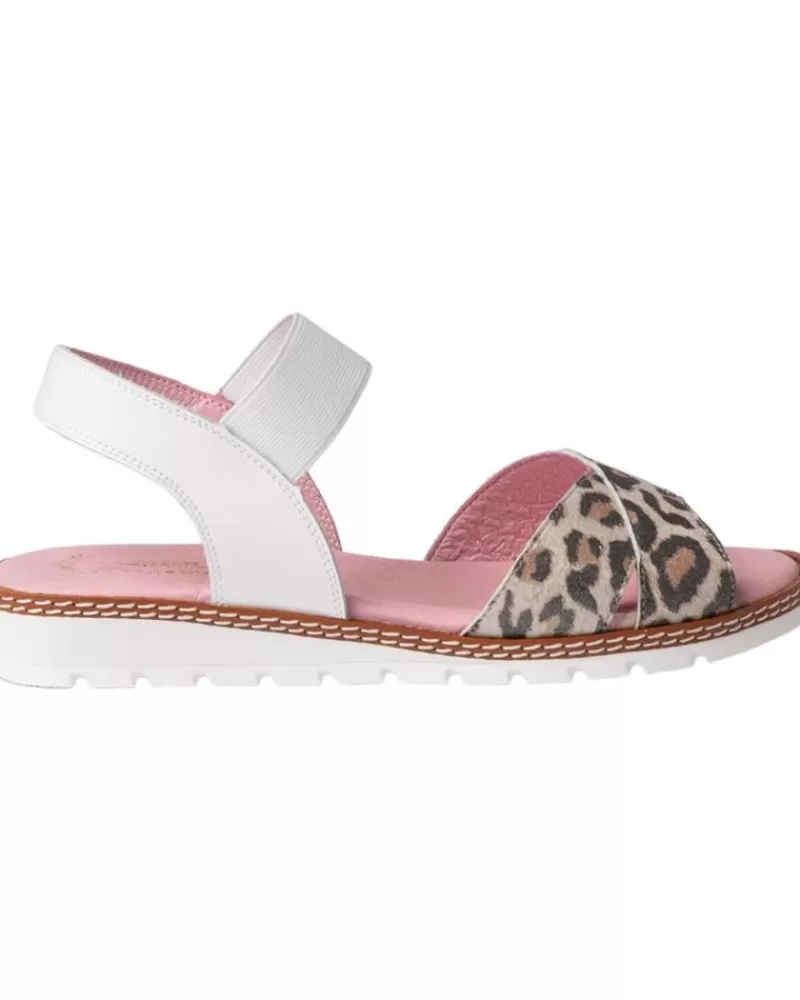 Girl ANGELITOS Sandals-Girl Sandals Sandalia H Ang626 Leopardo