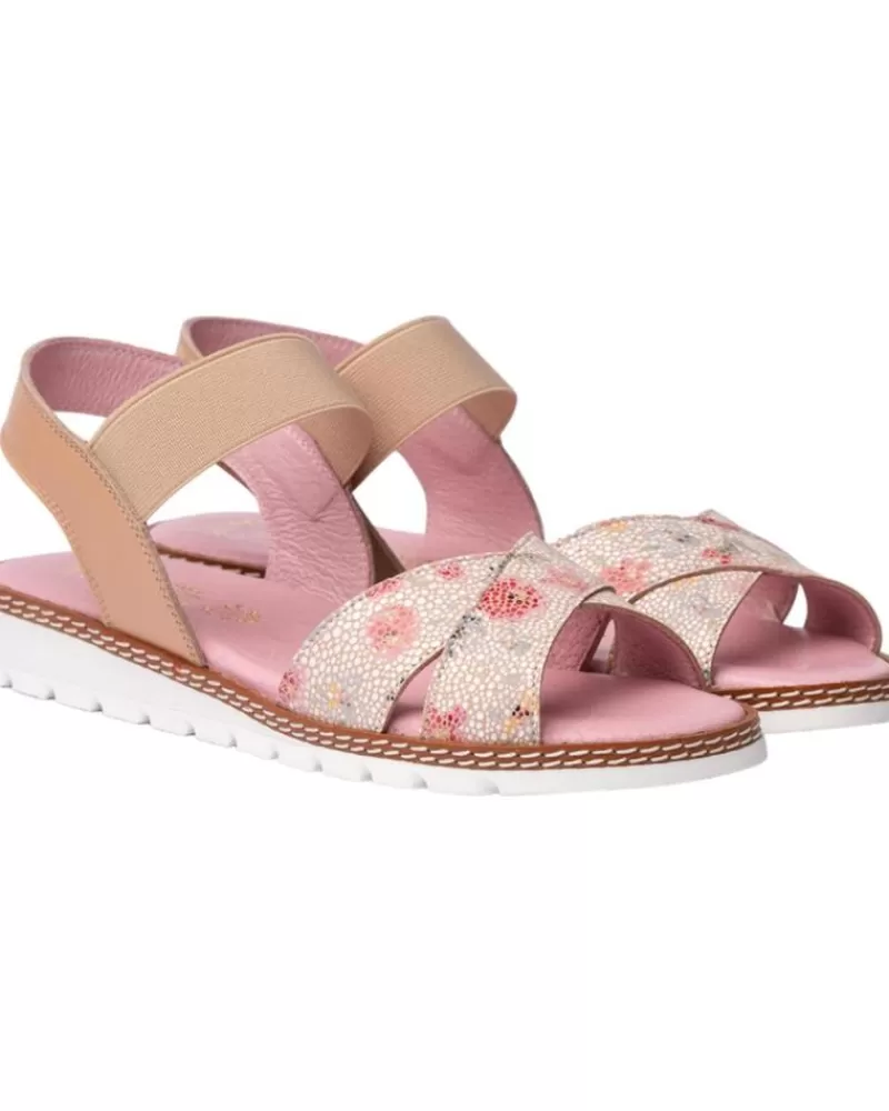 Girl ANGELITOS Sandals-Girl Sandals Sandalia H Flor Ang626 Nude
