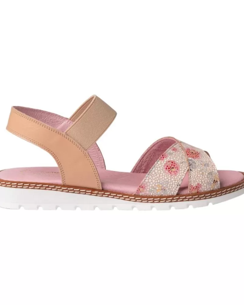 Girl ANGELITOS Sandals-Girl Sandals Sandalia H Flor Ang626 Nude