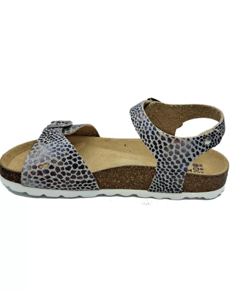 Girl CALZADOMANIA Sandals-Girl Sandals Sandalia Piel Plata