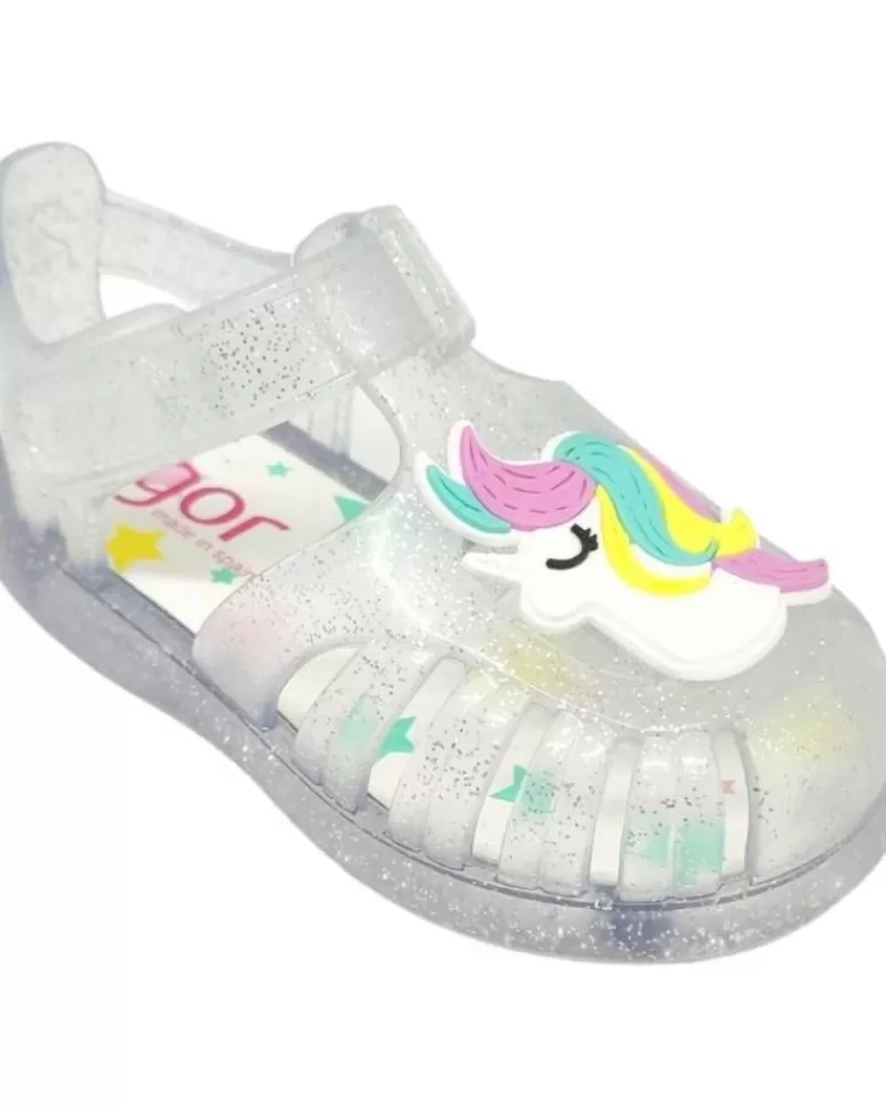 Girl IGOR Flip Flops-Girl Sandals Cangrejera Agua Tr Transparente Glit