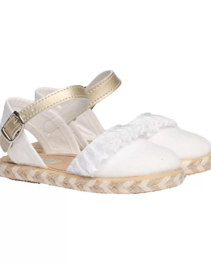 Girl ANGELITOS Sandals-Girl Shoes Sandalia Valenciana Ang951 Blanco