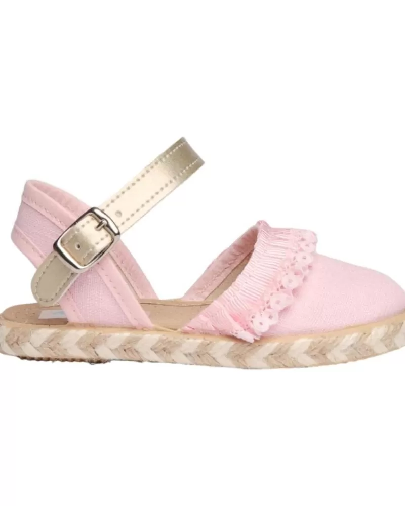 Girl ANGELITOS Sandals-Girl Shoes Sandalia Valenciana Ang951 Rosa