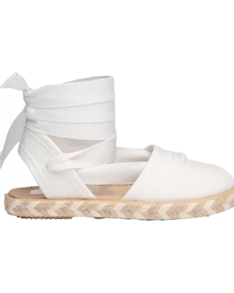 Girl ANGELITOS Sandals-Girl Shoes Sandalia Valenciana Ang952 Blanco