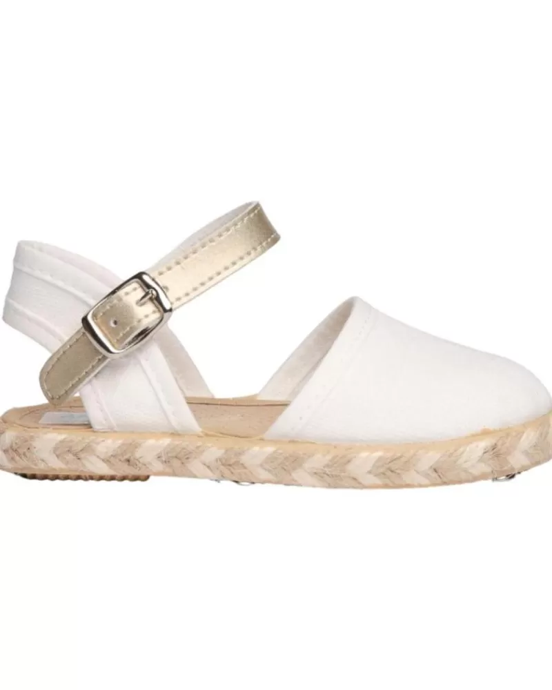 Girl ANGELITOS Sandals-Girl Shoes Sandalia Valenciana Ang952 Blanco