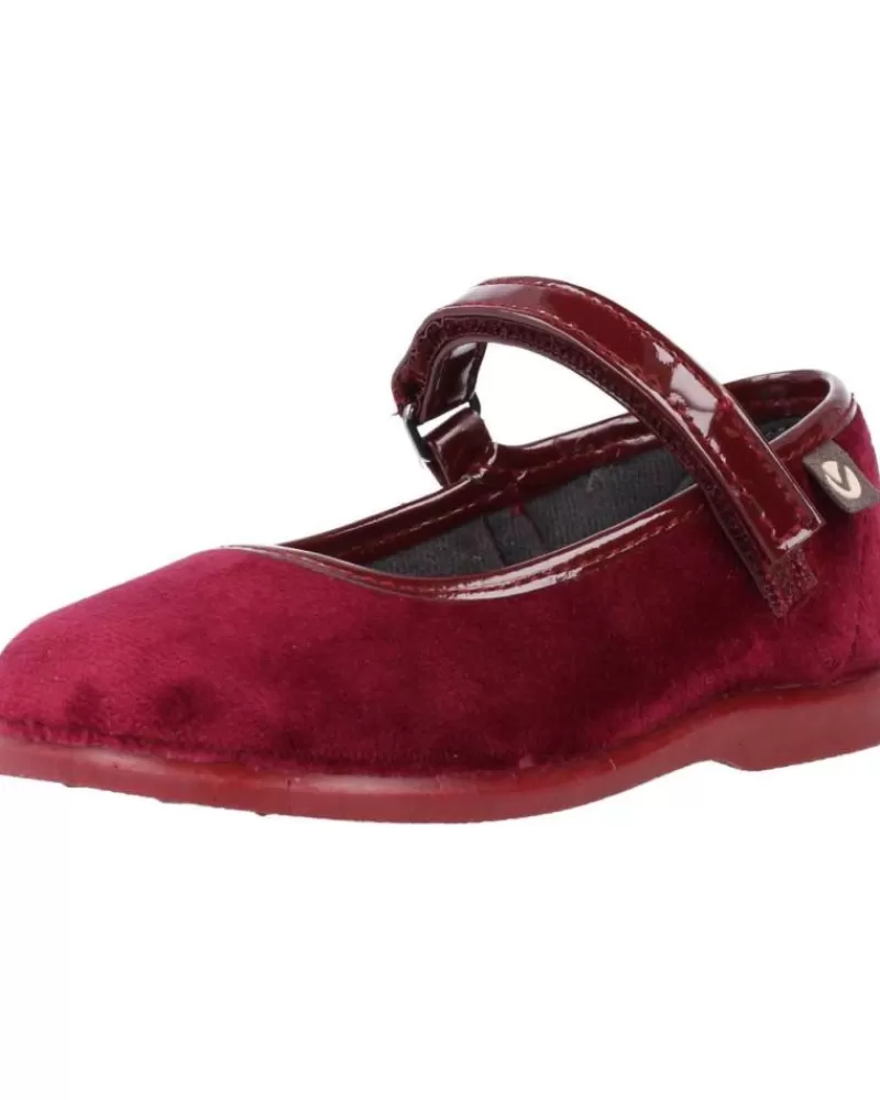 Girl VICTORIA Flat Shoes-Girl Shoes 102752V Burdeos