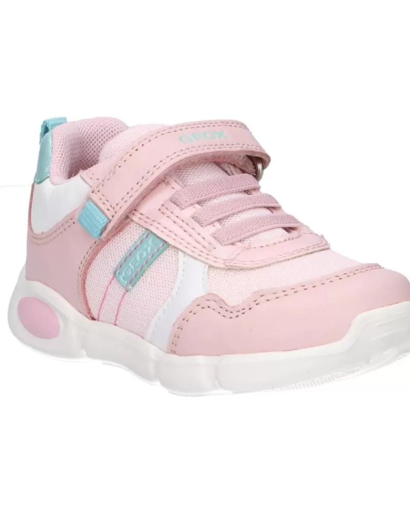 Girl GEOX Sports Shoes-Girl Trainers B154Fc 085Gn B Pillow Girl C8W1Z Lt Rose-White