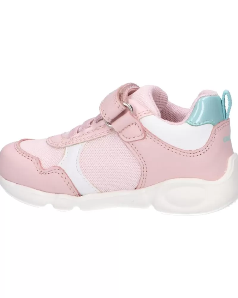 Girl GEOX Sports Shoes-Girl Trainers B154Fc 085Gn B Pillow Girl C8W1Z Lt Rose-White
