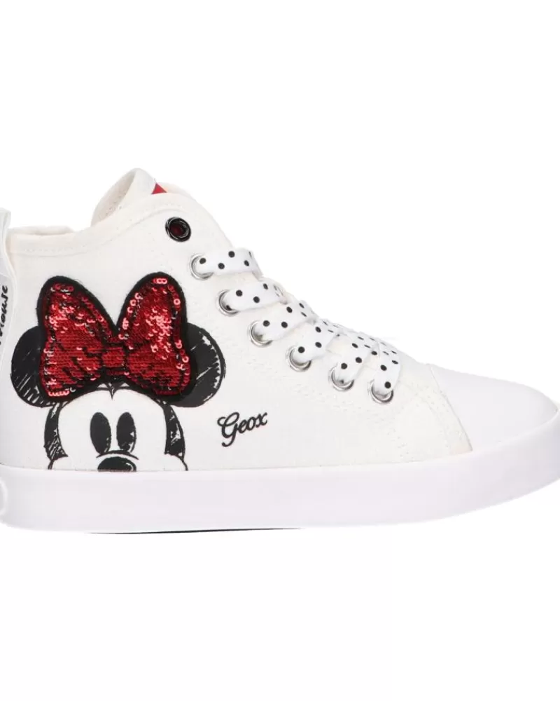 Girl GEOX Trainers-Girl Trainers J0204F 00010 Jr Ciak Girl C0644 Off White-Red