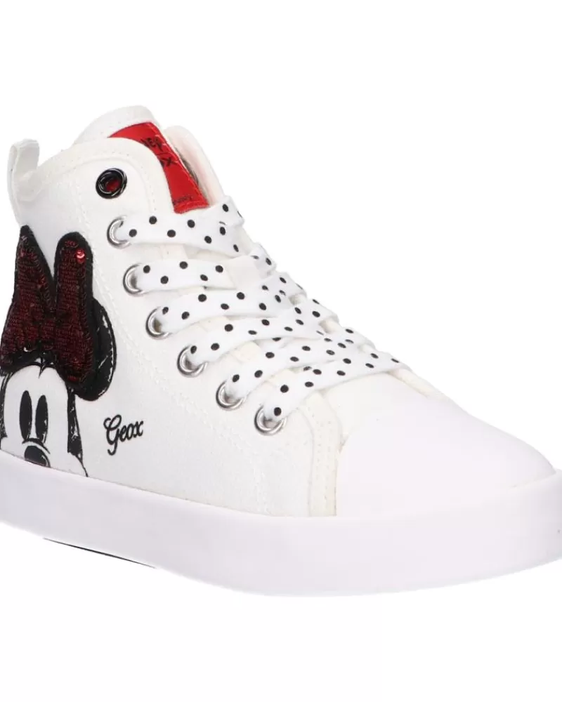 Girl GEOX Trainers-Girl Trainers J0204F 00010 Jr Ciak Girl C0644 Off White-Red