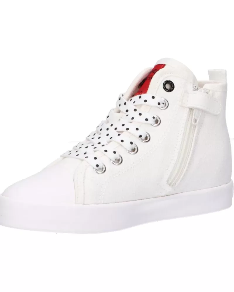 Girl GEOX Trainers-Girl Trainers J0204F 00010 Jr Ciak Girl C0644 Off White-Red
