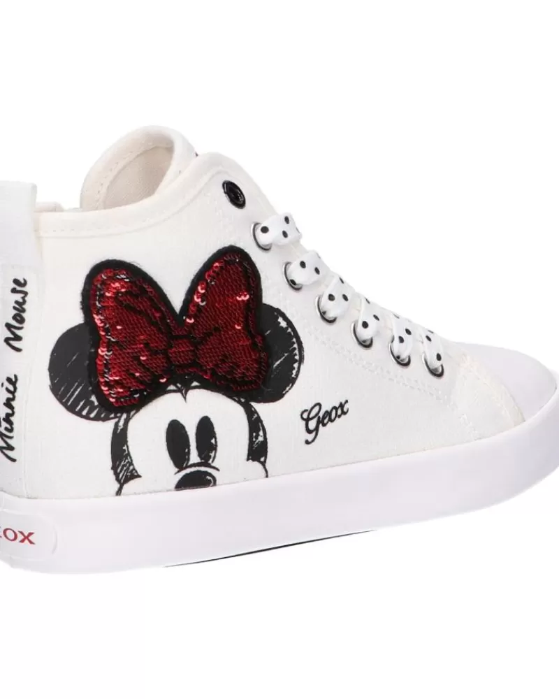 Girl GEOX Trainers-Girl Trainers J0204F 00010 Jr Ciak Girl C0644 Off White-Red