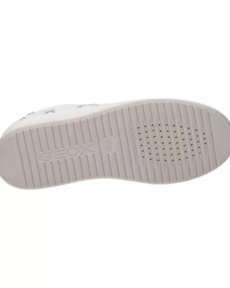 Girl GEOX Sports Shoes-Girl Trainers J02Bdb 000Bc J Rebecca Girl C0563 White-Fuchsia
