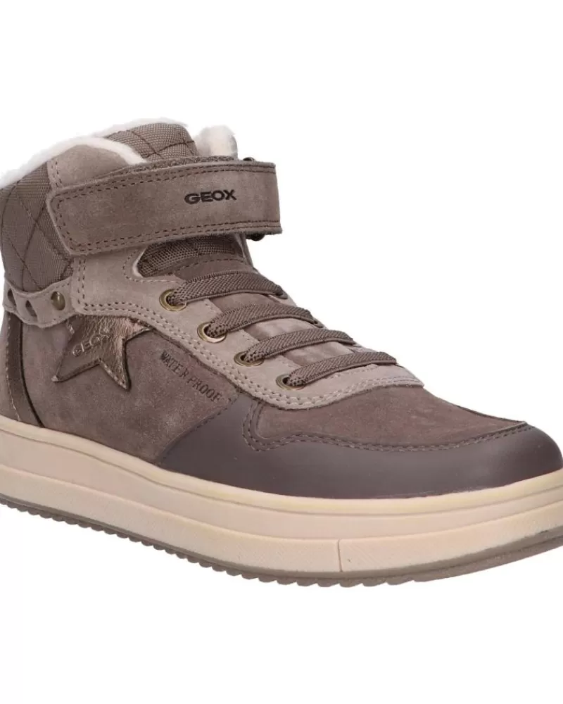Girl GEOX Trainers-Girl Trainers J04Cvb 022Fu J Rebecca Girl Wpf C9006 Smoke Grey