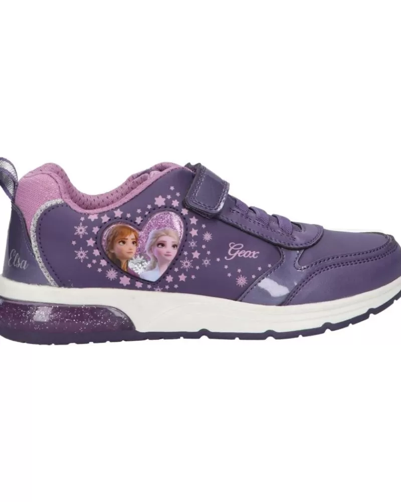 Girl GEOX Sports Shoes-Girl Trainers J168Vb 0Bckn J Spaceclub Girl C8406 Purple-Mauve