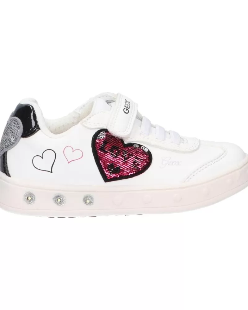 Girl GEOX Sports Shoes-Girl Trainers J168Wd 0Bckn J Skylin Girl C1000 White