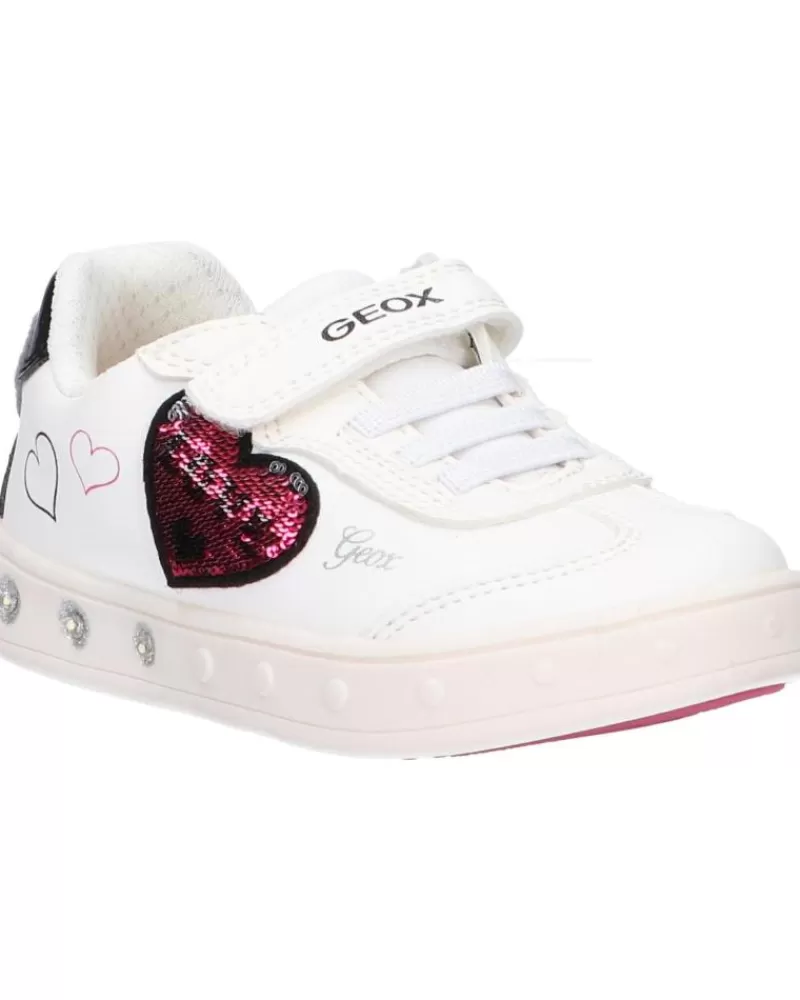 Girl GEOX Sports Shoes-Girl Trainers J168Wd 0Bckn J Skylin Girl C1000 White