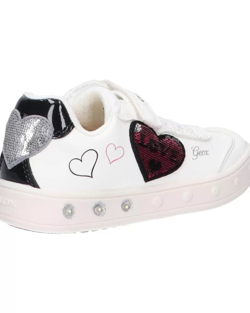 Girl GEOX Sports Shoes-Girl Trainers J168Wd 0Bckn J Skylin Girl C1000 White