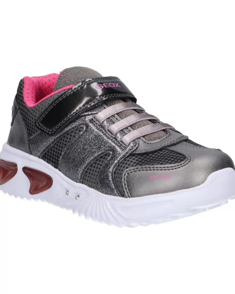 Girl GEOX Sports Shoes-Girl Trainers J16E9A 0Gfnf J Assister Girl C1A8N Dk Silver-Fuchsia
