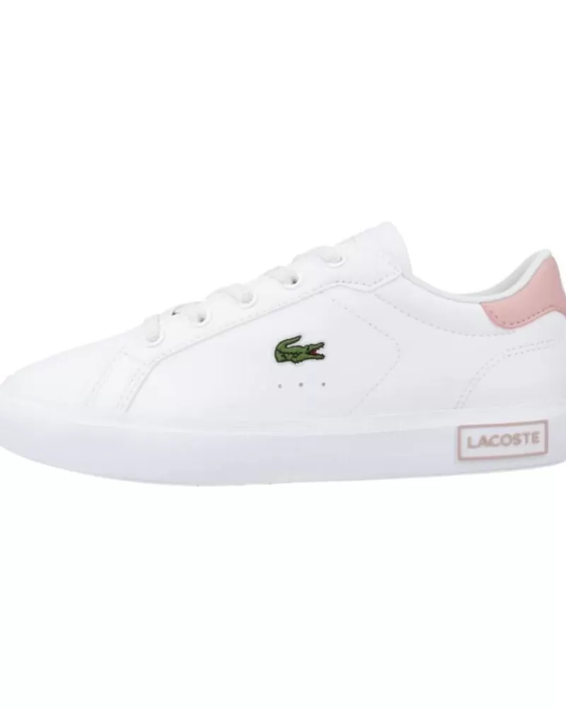 Girl LACOSTE Sports Shoes-Girl Trainers Powercourt 0721 1 Suc Blanco