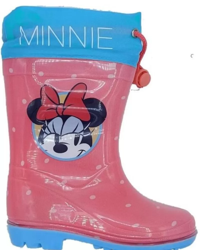 Girl BUBBLE BOBBLE Wellington Boots-Girl Wellington Boots Bota De Agua Minnie Rosa